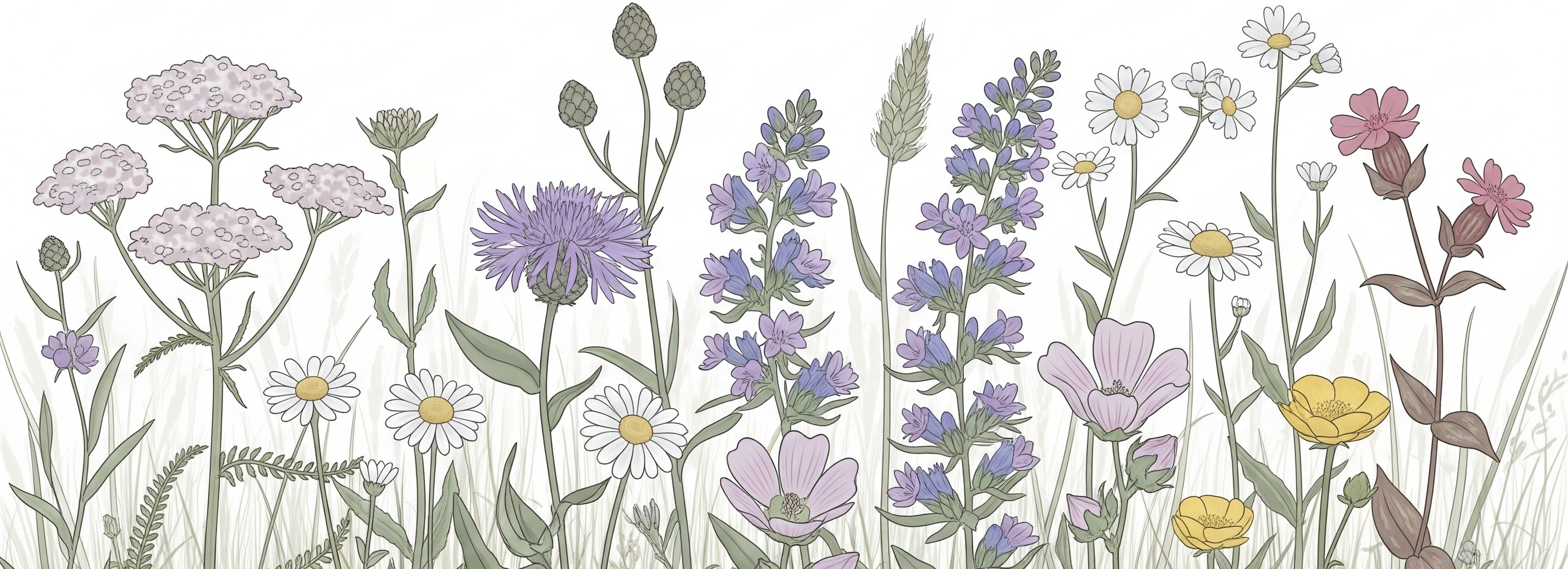 Banner image of a wildflower meadow