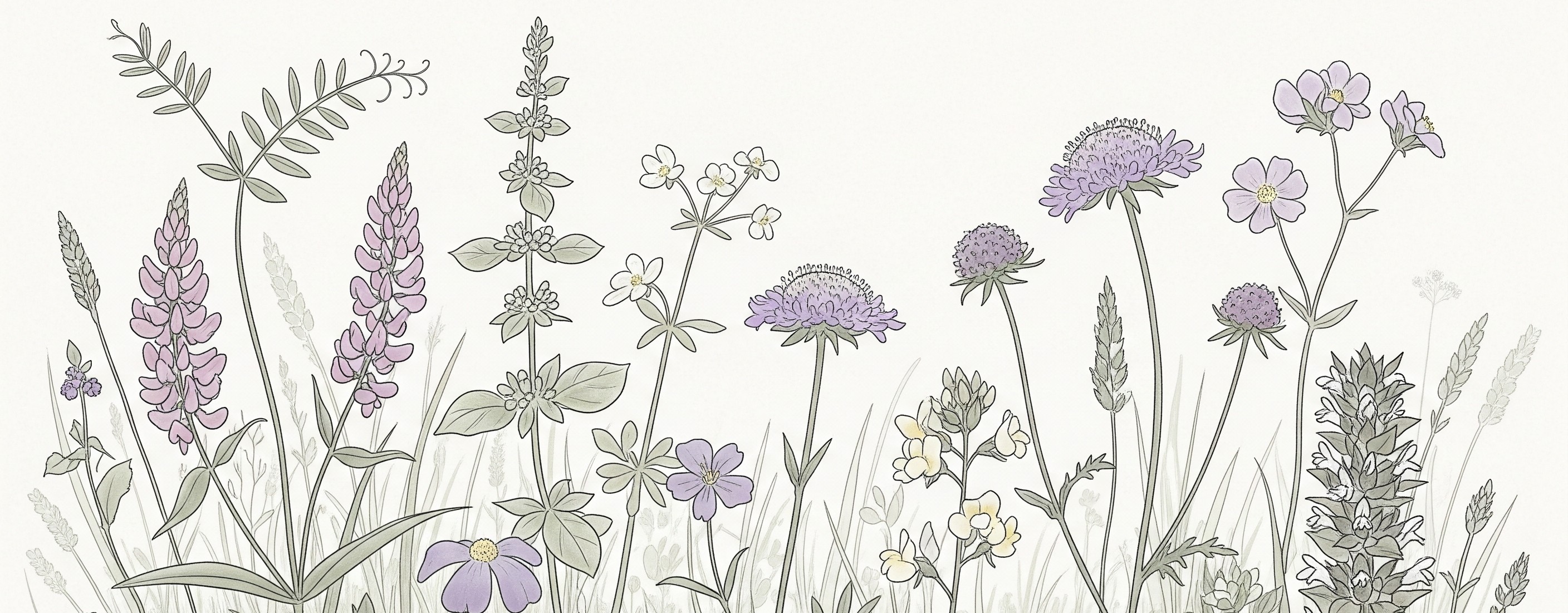 Banner image of a wildflower meadow